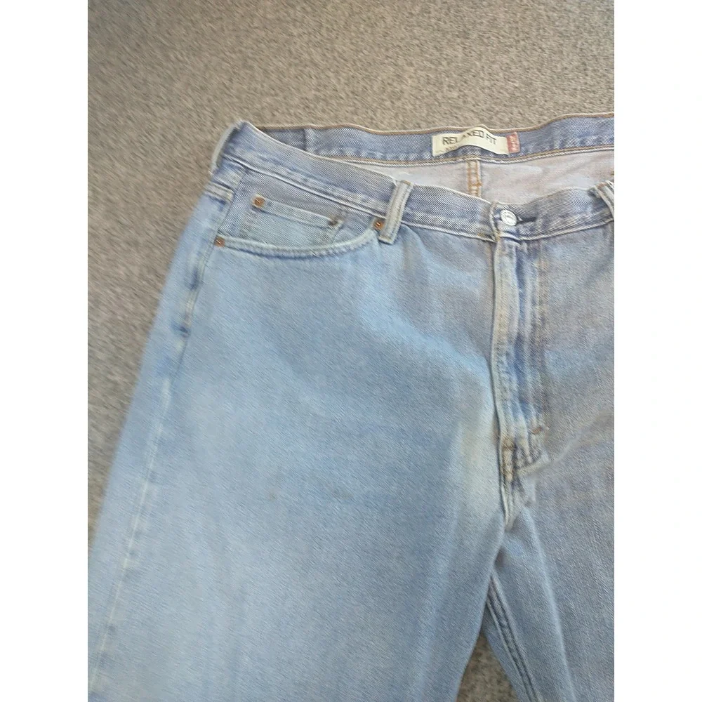 Levis 550 Relaxed Fit Mens Light Wash Blue Denim Jeans W40 L29 Tapered Leg